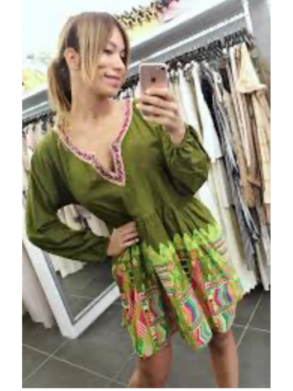 Anthropologie Velzera Boho Ethnic Hemp Embroidered Airy Summer Dress size Large